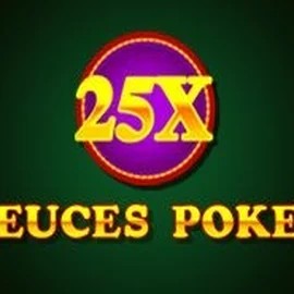 25x Deuces Poker slot logo by iSoftBet at Mino Casino