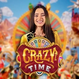 Crazy Time slot logo by Evolution at Mino CasinoCrazy Time