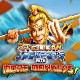 Stellar Jackpots with More Monkeys online game logo by Lightning Box Game on minocasino.eu.com